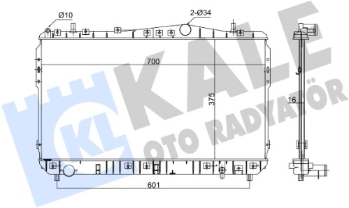 Радиатор охлаждения CHEVROLET Lacetti Kale 356255