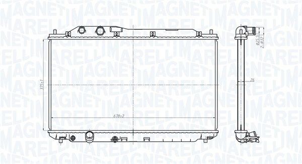 Радиатор охлаждения HONDA Civic Magneti marelli 3502 13178 700