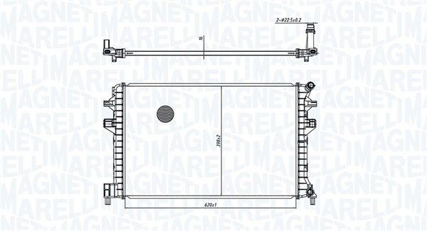 Радиатор охлаждения AUDI A3 Magneti marelli 3502 13166 300