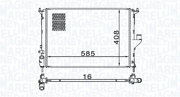 Радиатор охлаждения DACIA LOGAN Magneti marelli 3502 13160 900