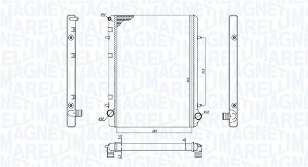 Радиатор охлаждения CITROEN C4 Magneti marelli 3502 13195 900