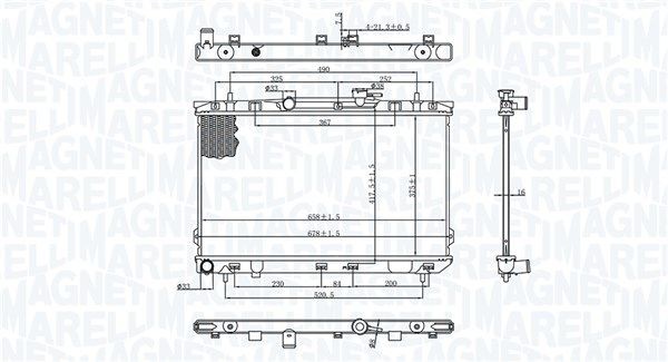 Радиатор охлаждения HYUNDAI Elantra Magneti marelli 3502 13197 200