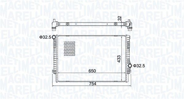 Радиатор охлаждения AUDI A3 Magneti marelli 3502 13156 200