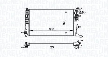 Радиатор охлаждения RENAULT Grand Scenic Magneti marelli 3502 13158 300