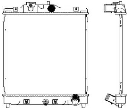 Радиатор охлаждения HONDA Civic Sakura 3211-1046