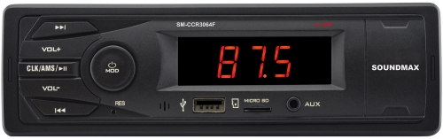 Автомагнитола Soundmax SM-CCR3064F, USB, 1DIN, 4x40Вт