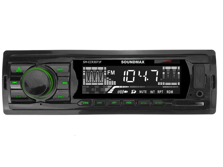 Автомагнитола Soundmax SM-CCR3071F, USB, 1DIN, 4x45Вт