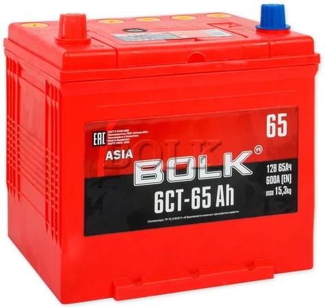Аккумуляторная батарея ASIA BOLK ABJ 651 (12В, 65А/ч)