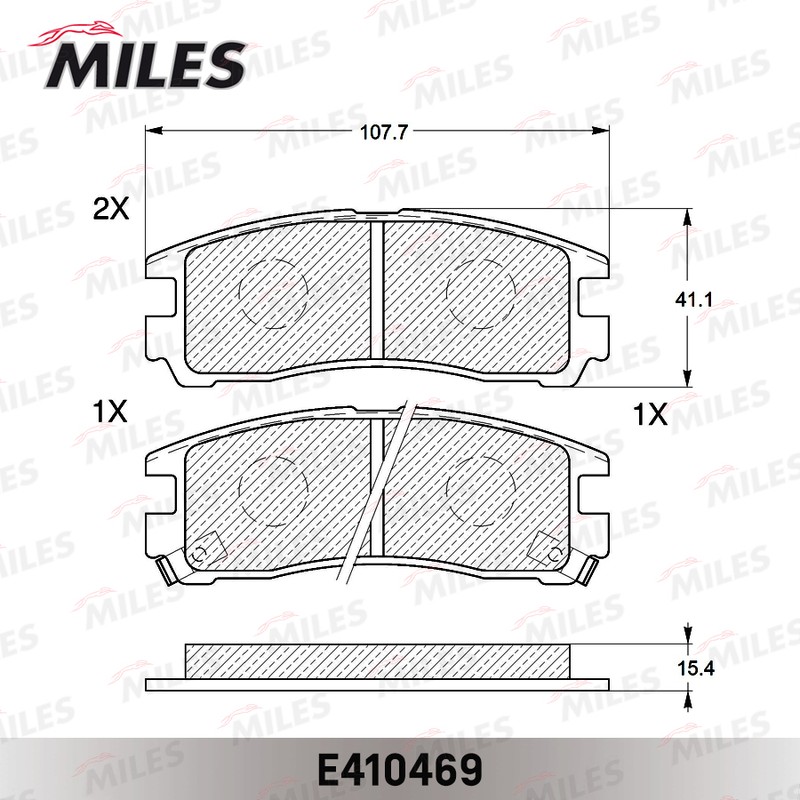 Колодки тормозные, дисковые MITSUBISHI GALANT Miles E410469