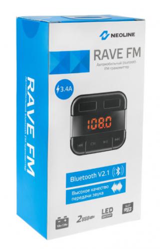 Автомобильный FM-модулятор Neoline Rave FM черный MicroSD BT USB PDU