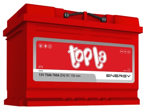 Аккумулятор TOPLA 108275 ENERGY 75 А/ч Обратная R+ 278x175x190 EN750 А