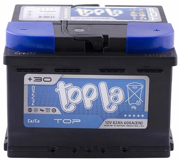 Аккумулятор TOPLA 118662 TOP SMF 62 А/ч Обратная R+ 242x175x175 EN600 А