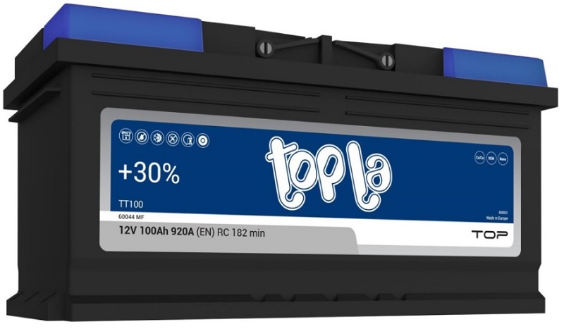 Аккумулятор TOPLA 118800 TOP SMF 100 А/ч Обратная R+ 353x175x190 EN920 А