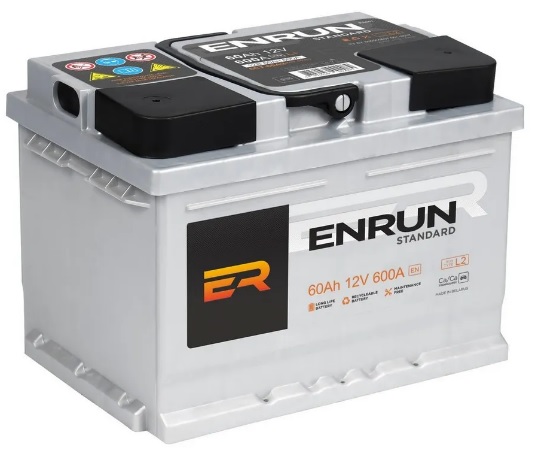 Аккумулятор ENRUN ES600 Standart 60 А/ч Обратная R+ 242x175x190 EN600 А