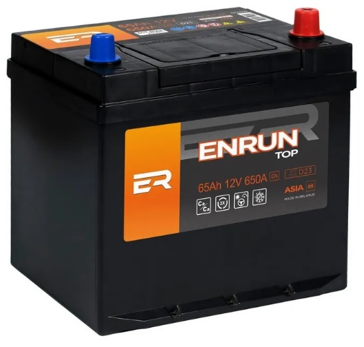 Аккумулятор ENRUN EPA650 JIS TOP 65 А/ч Обратная R+ 230x179x225