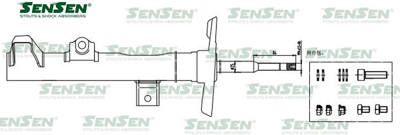 Амортизатор передний Sensen 4214-2158 Mercedes Benz C-Class