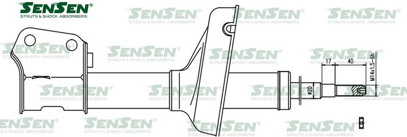 Амортизатор передний Sensen 4213-0928 Nissan Kubistar