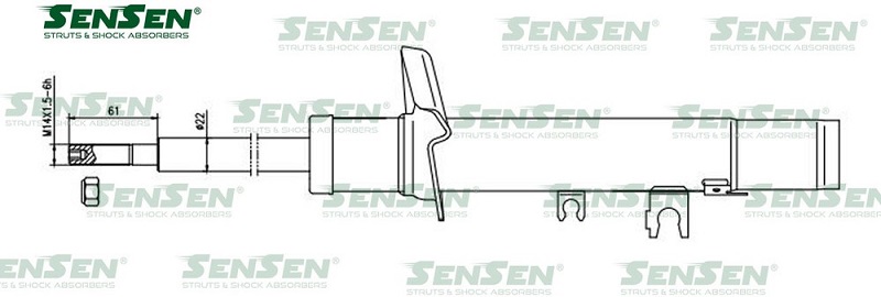 Амортизатор передний Sensen 4214-1825 Citroen C3