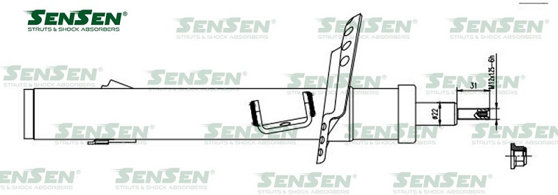 Амортизатор передний левый Sensen 4214-1592 Volvo V70