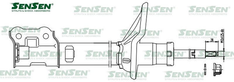 Амортизатор задний правый Sensen 4213-0224 HYUNDAI ACCENT