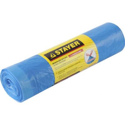 Мешки для мусора STAYER Comfort завязками, голубые, 30 л, 20 шт (39155-30)