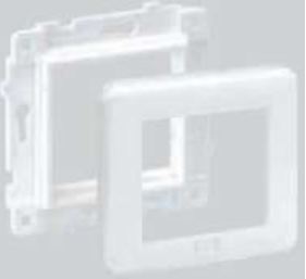 Суппорт и рамка Brand-Rex (MMCWDOUNI115) 80х80 мм цвет белый