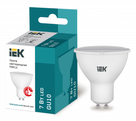 Iek LLE-PAR16-7-230-40-GU10 Лампа светодиодная ECO PAR16 софит 7Вт 230В 4000К GU10 IEK